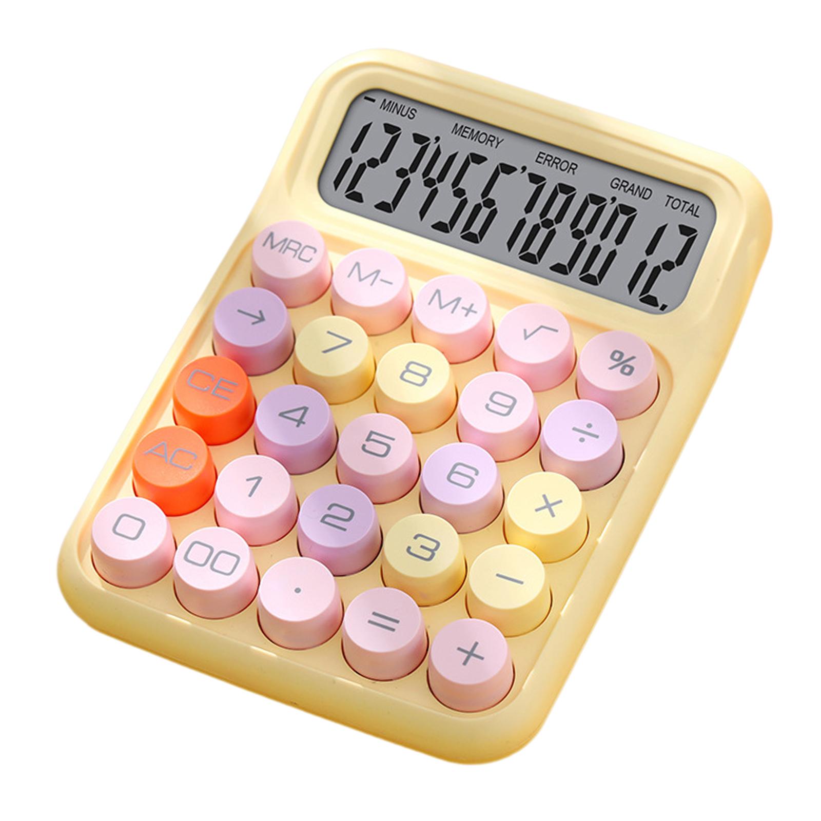 Mechanical Button Calculator 12Digit Calculator Basic Office Calculator Desk Calculator for Accounting Finance Use Office