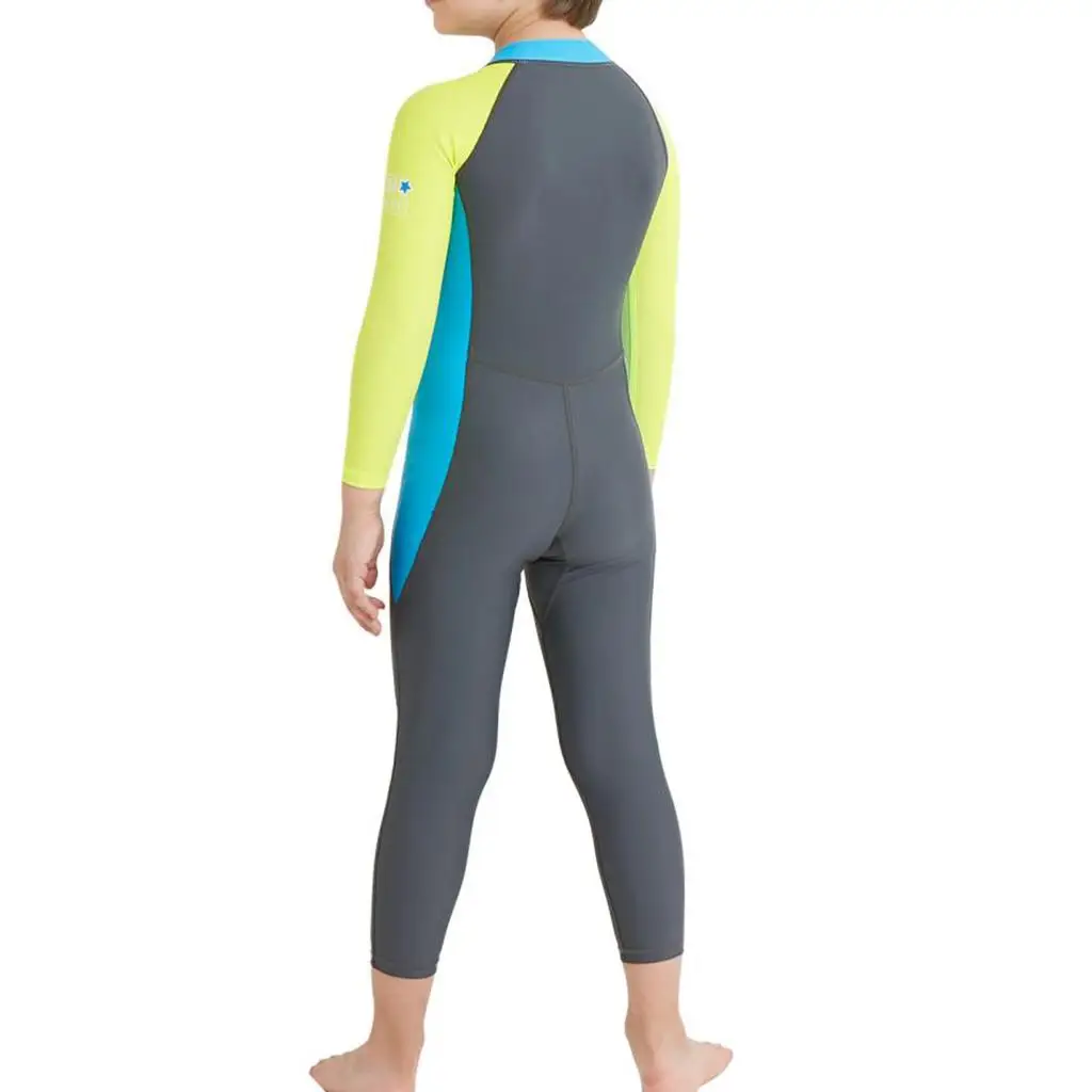 Children` Sleeve Wetsuit Beach Diving Full Body Swimwear Bathing Suit
