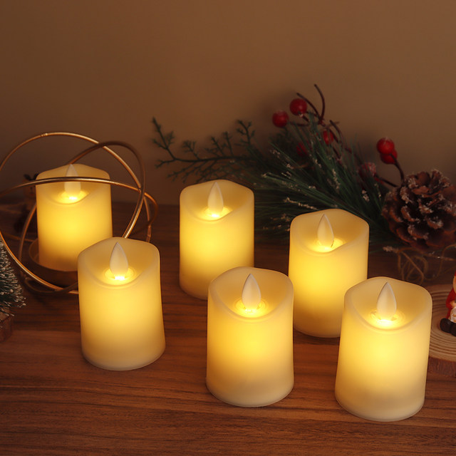 PChero 2pz Candele LED Ricaricabili Senza Fiamma con Timer Remoto Lume di Candela A Batteria