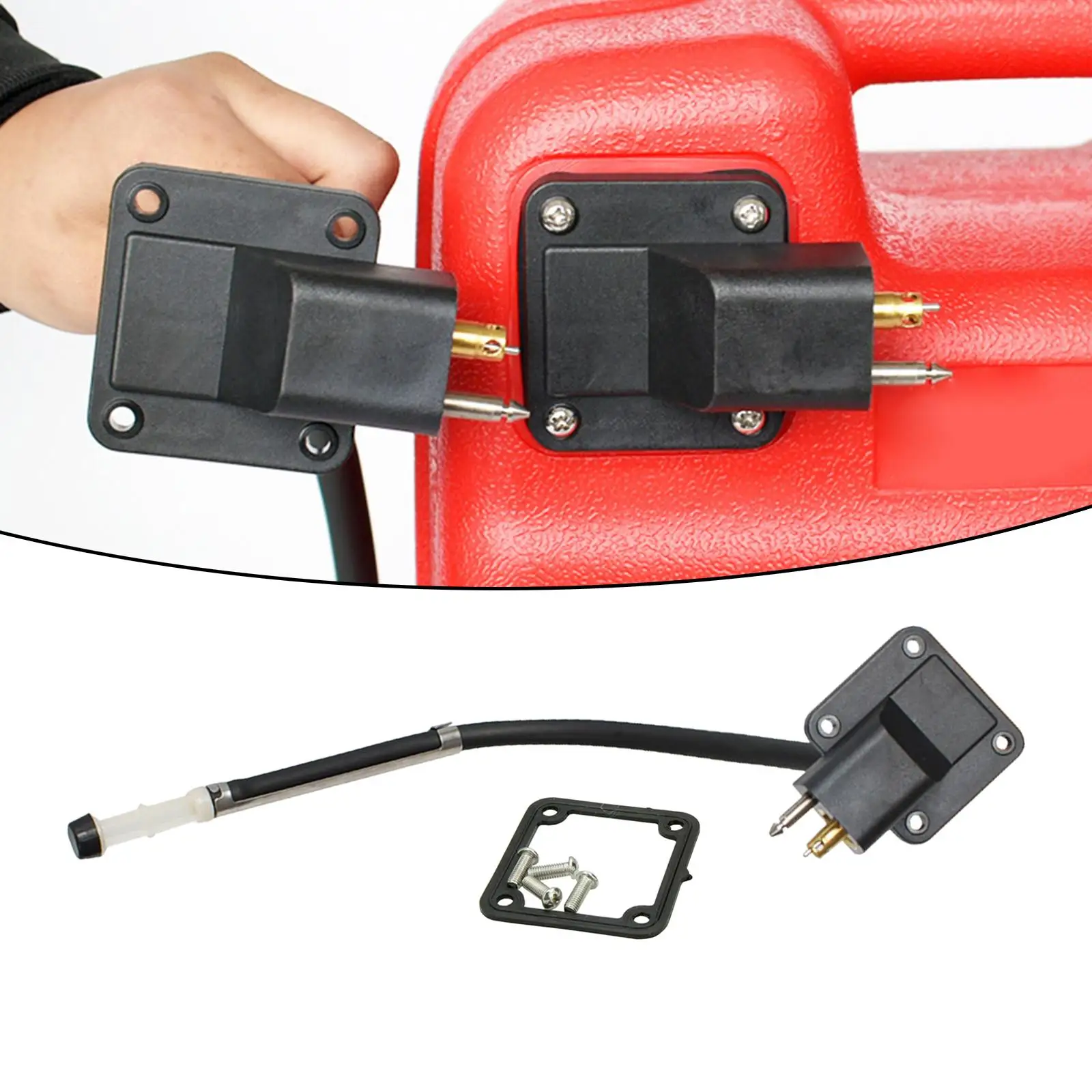 Fuel Tank Connector Fitting with Fuel Meter for Outboard Engine Installation Durable