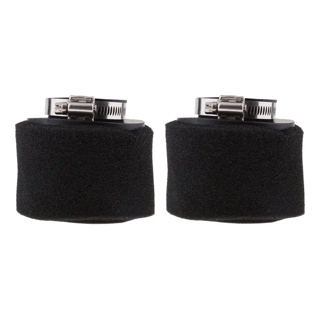 2pcs 48mm   Foam Air Filter Pod Clamp On Cleaner Straight for 150cc