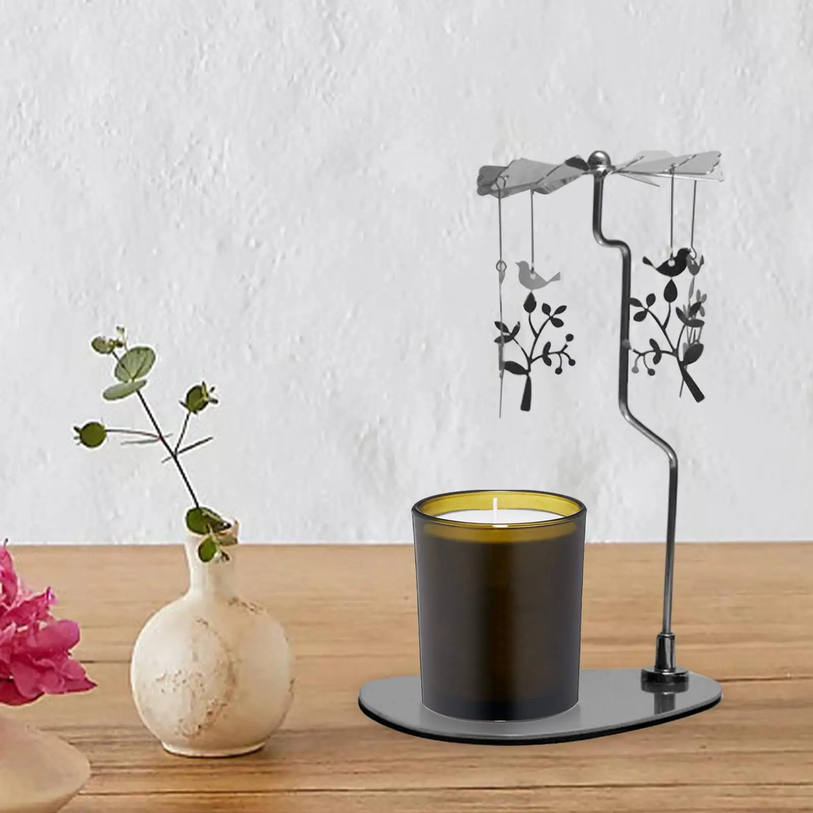 Rotating Candle Holder Romantic Revolving Candlestick for Dinner Decoration