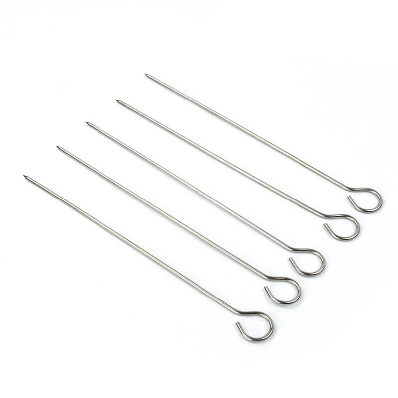 Title 4, Premium Stainless Steel BBQ Skewers Needle with...