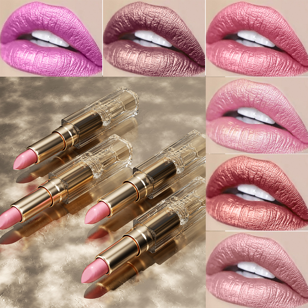 Best of 12 Colors Korea Matte Glitter Lipstick Pink Nude Matte Gliter Waterproof Kissproof Glitter Flip Lipstick Orange Dropshipping Reviews & Tips