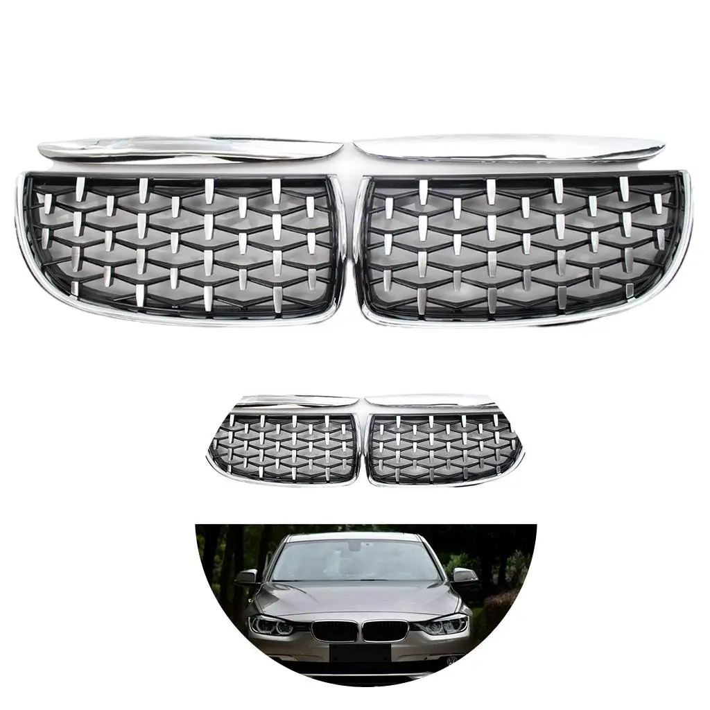 Car Kidney Mesh Grille Grill for E90  2005-2008