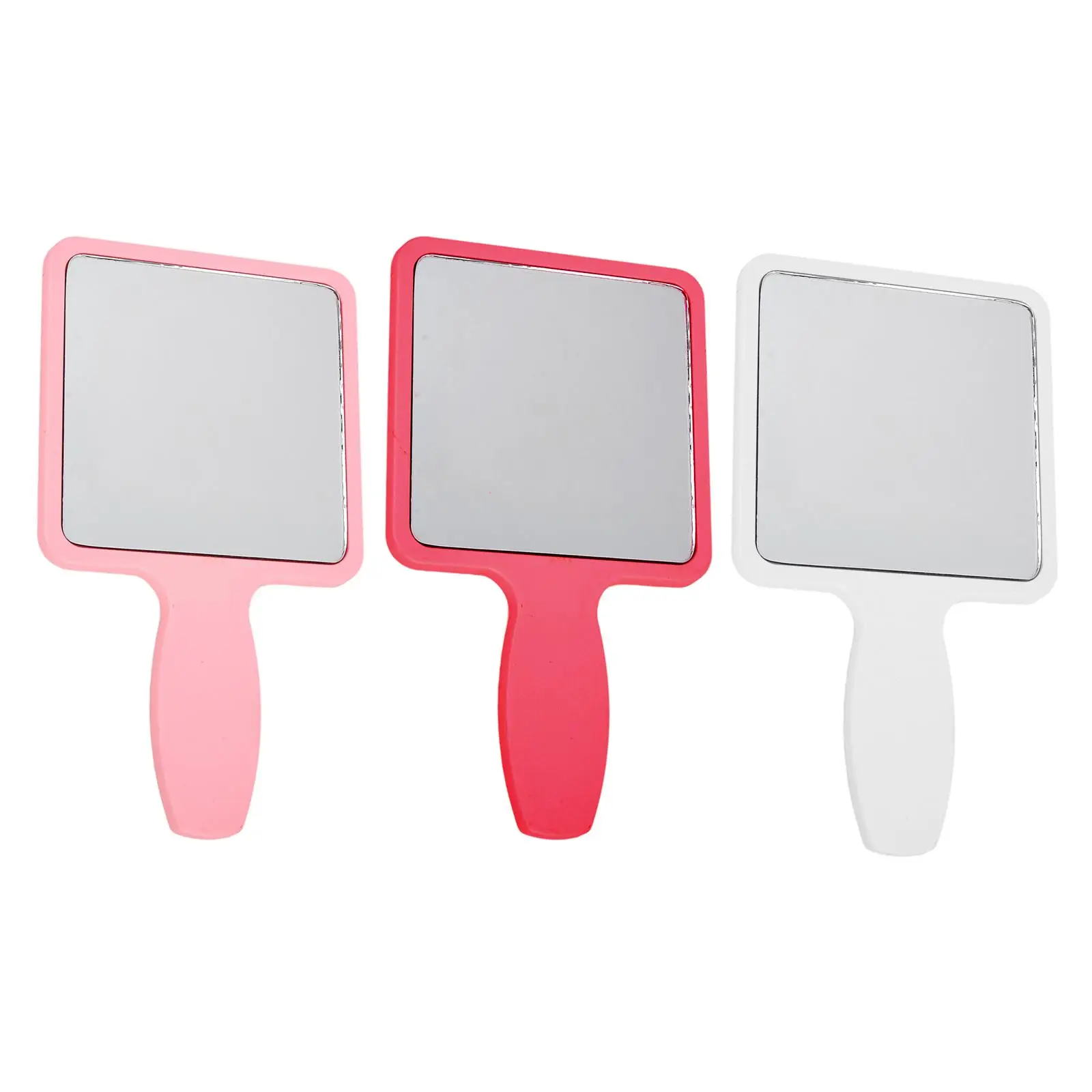 Portable Small Compact Cute Square Shaped Mirror with Handle Cosmetic   Look Adorable Design Easier to Hold