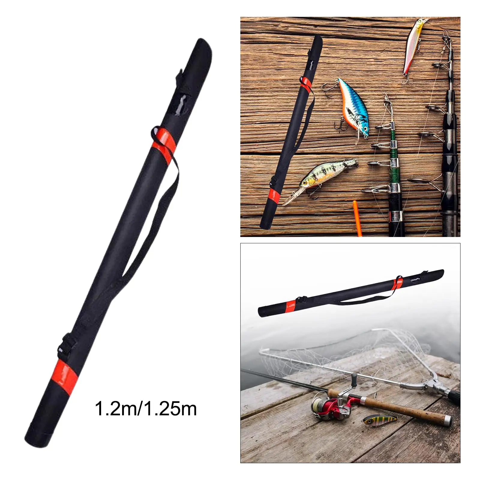 Fly Fishing Rods Case with Shoulder Strap Outdoor Fishing Rod Cover Fishing Rod Organizer Travel Case Fishing Rod Tube Case