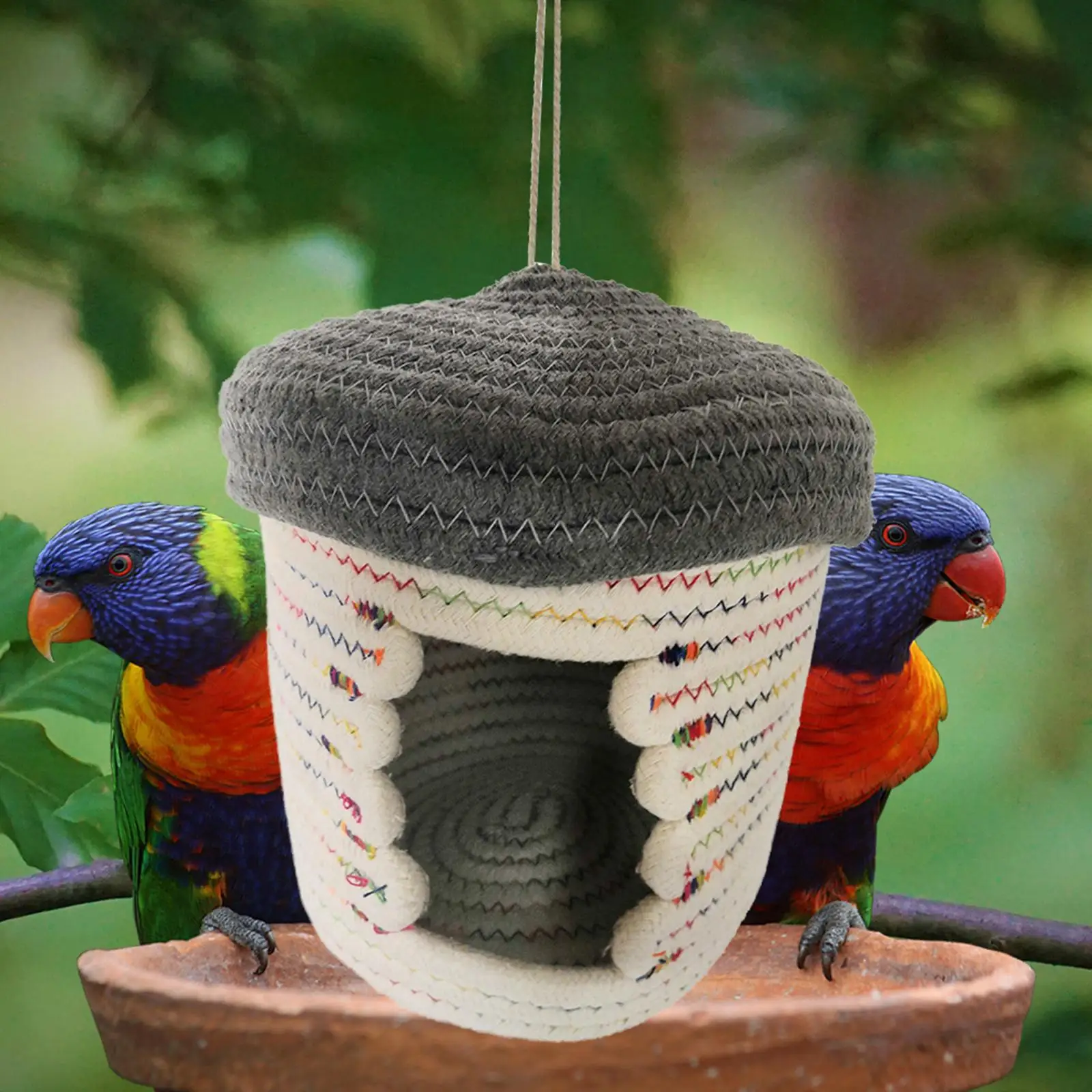 Bird Cotton Nest Cage Swing Toys Hideaway  Bed Hut Toys Warme for Macaw