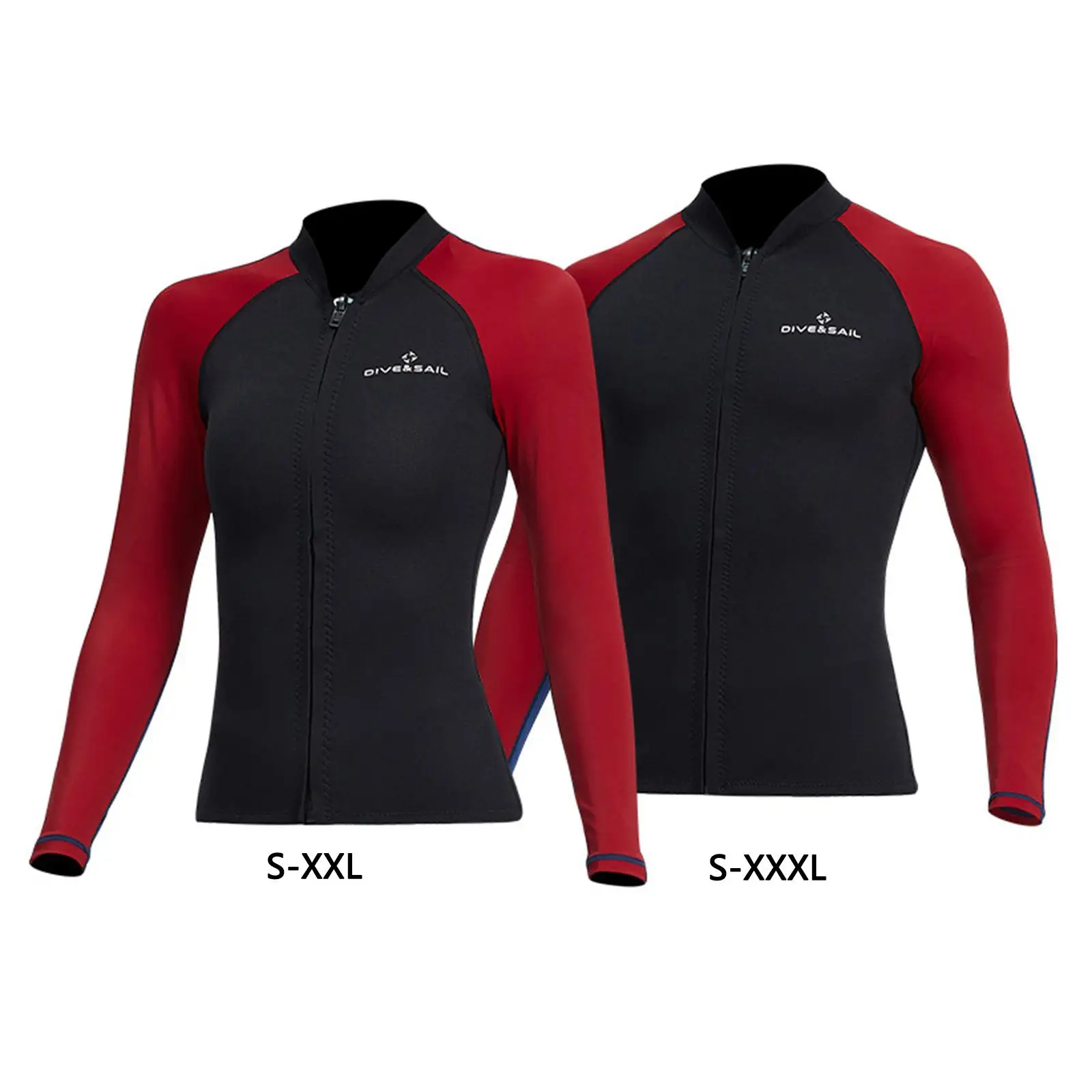 Men Women 1.5mm Neoprene Wetsuit Long Sleeve Top Jacket Keep Warm Diving Swimming Surf Scuba Wet Suits Swimsuit Water Sports