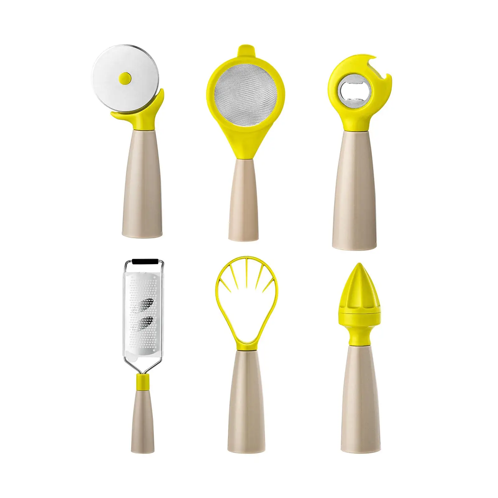 6 Pieces Kitchen Tools Set Strainer Space Saving for Home Kitchen