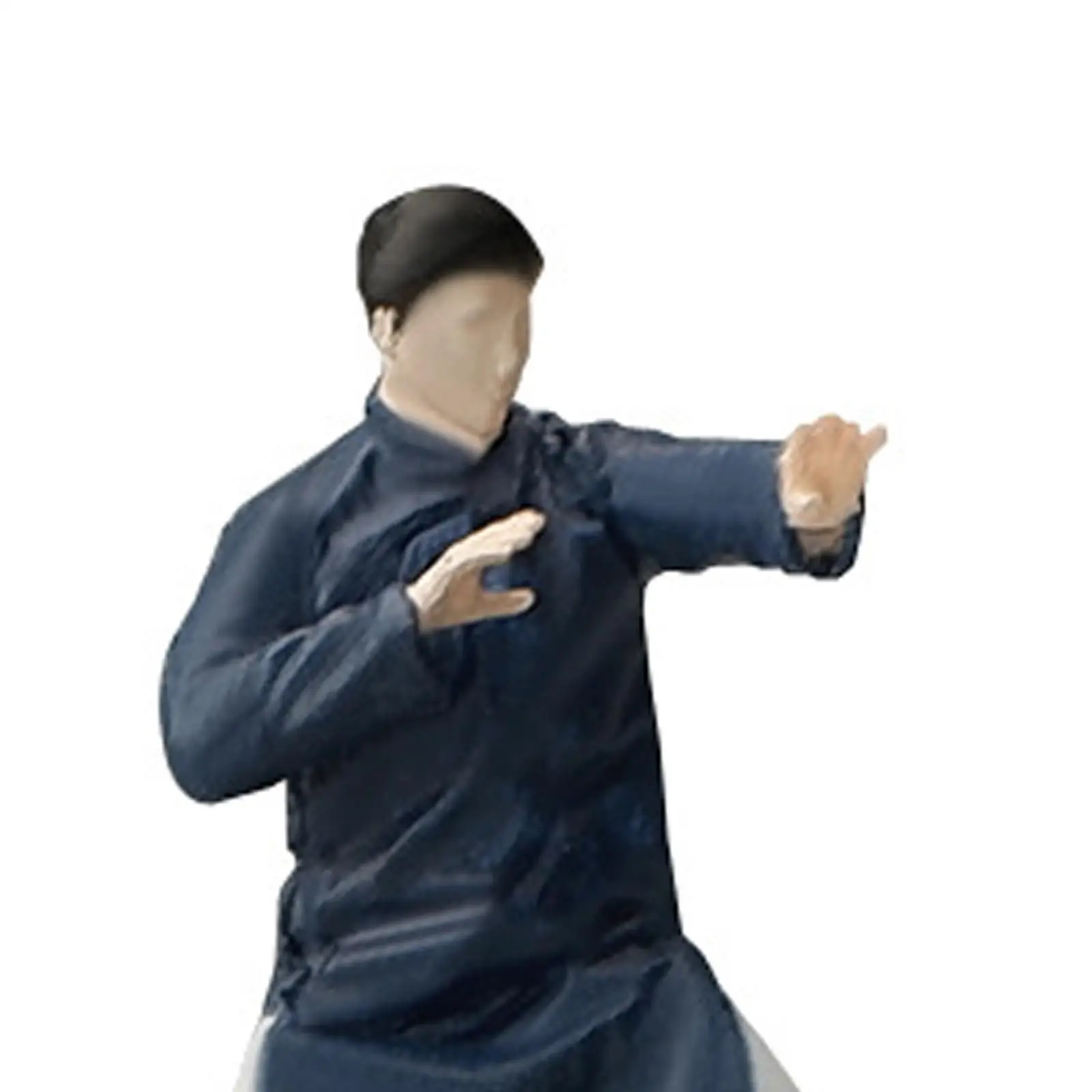 1/64 Scale Diorama Figure Painted Character Kungfu Figurine for Fariy Garden Collections Photo Props Model Trains Railway Sets
