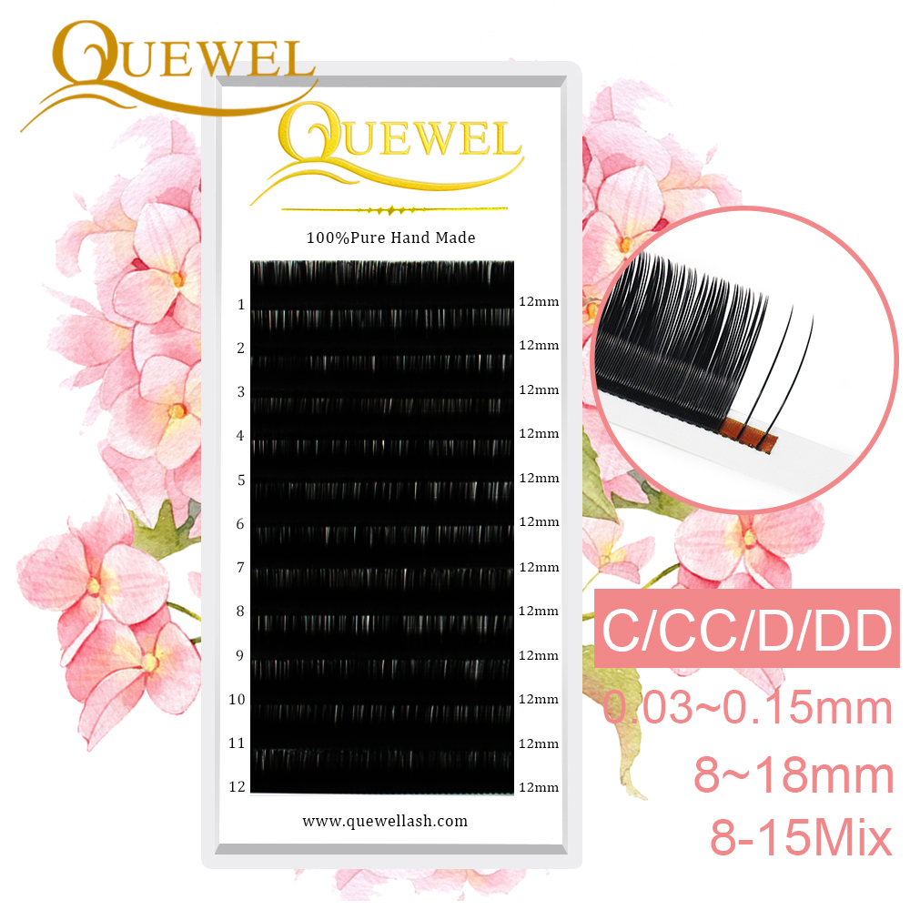 Best of Quewel Individual Eyelash Extensions False Mink Lash Professional Lashes Wholesale Single EyeLashes Makeup Cilia Light Soft Reviews & Tips