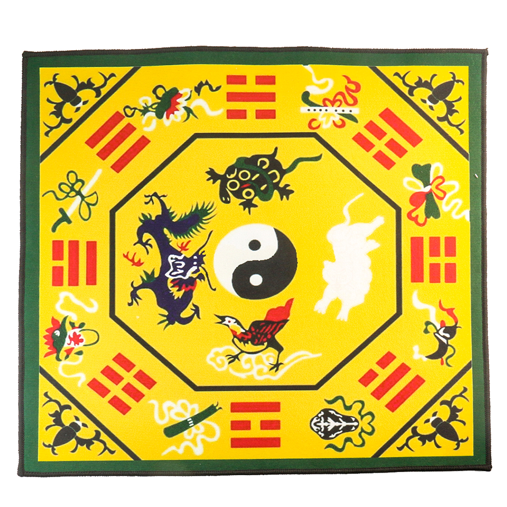 1 Stück Tai Chi Vier Mythische Bestien Gossip Webmuster Chinesischer Traditioneller Feng Shui Teppich Haushaltsbriefbeschwerer Exorzismus Veranda Türmatte – Detail 2