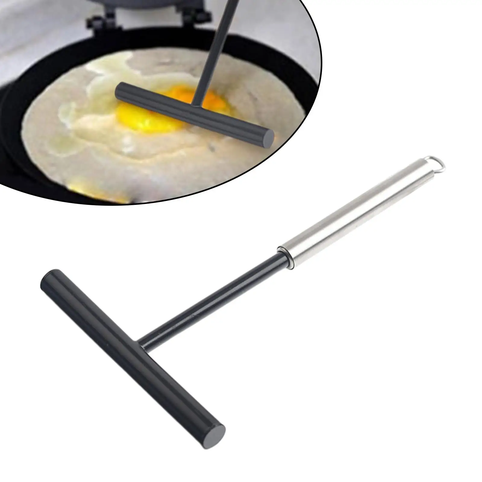 T Shape Pancake Batter Spreader Scraper Cooking Utensils Tools Portable Round Handle Stick DIY for Kitchen Household