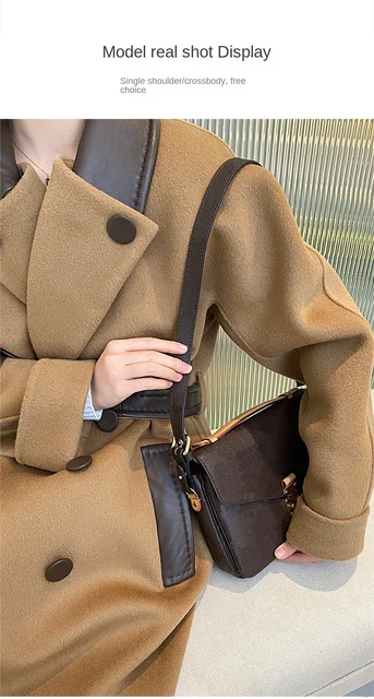 Genuine Leather Shortened Strap For LV Pochette Metis Bags Strap