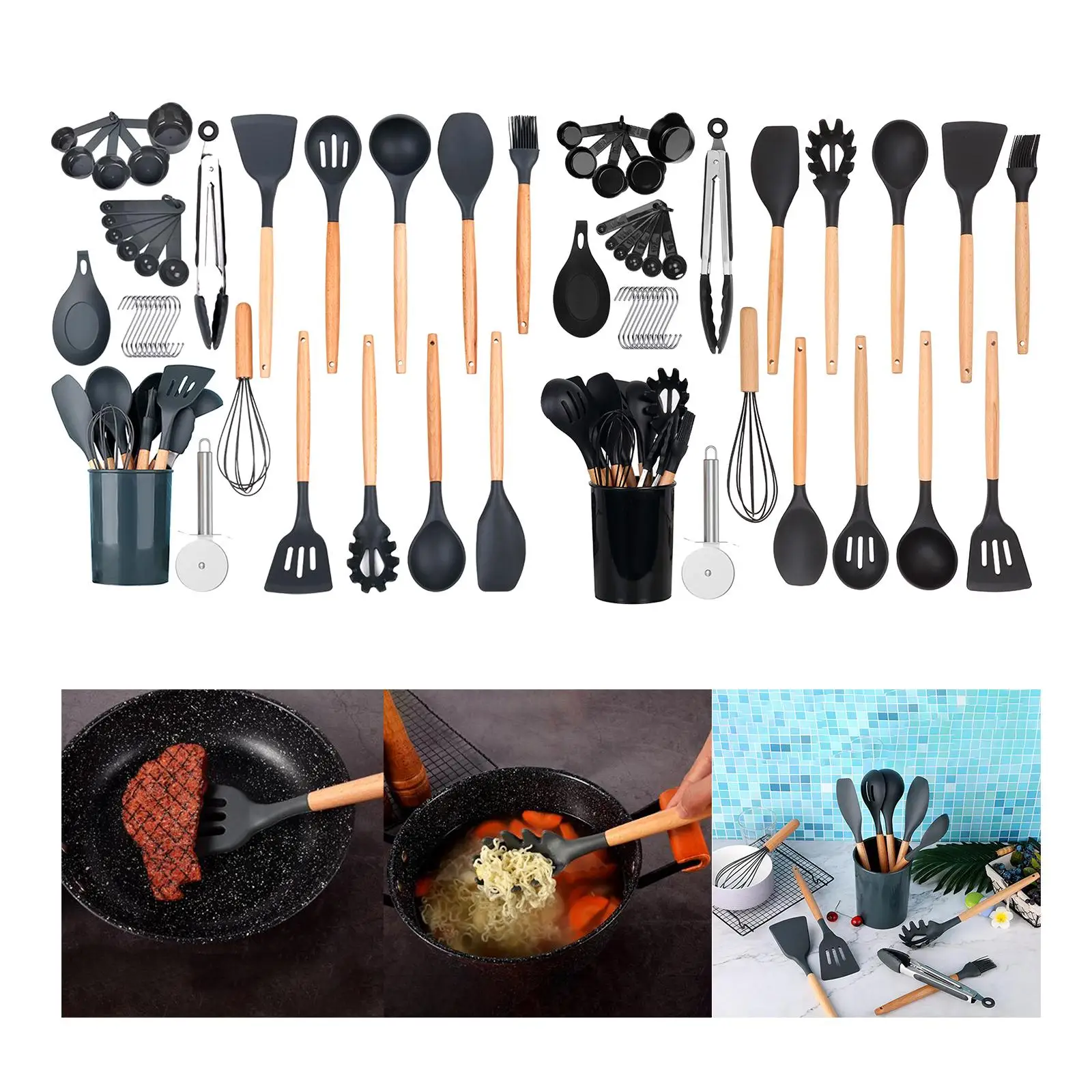 35Pcs Convenient Kitchen Utensil Gadgets Tools Set Spatula Cookware for Beginners