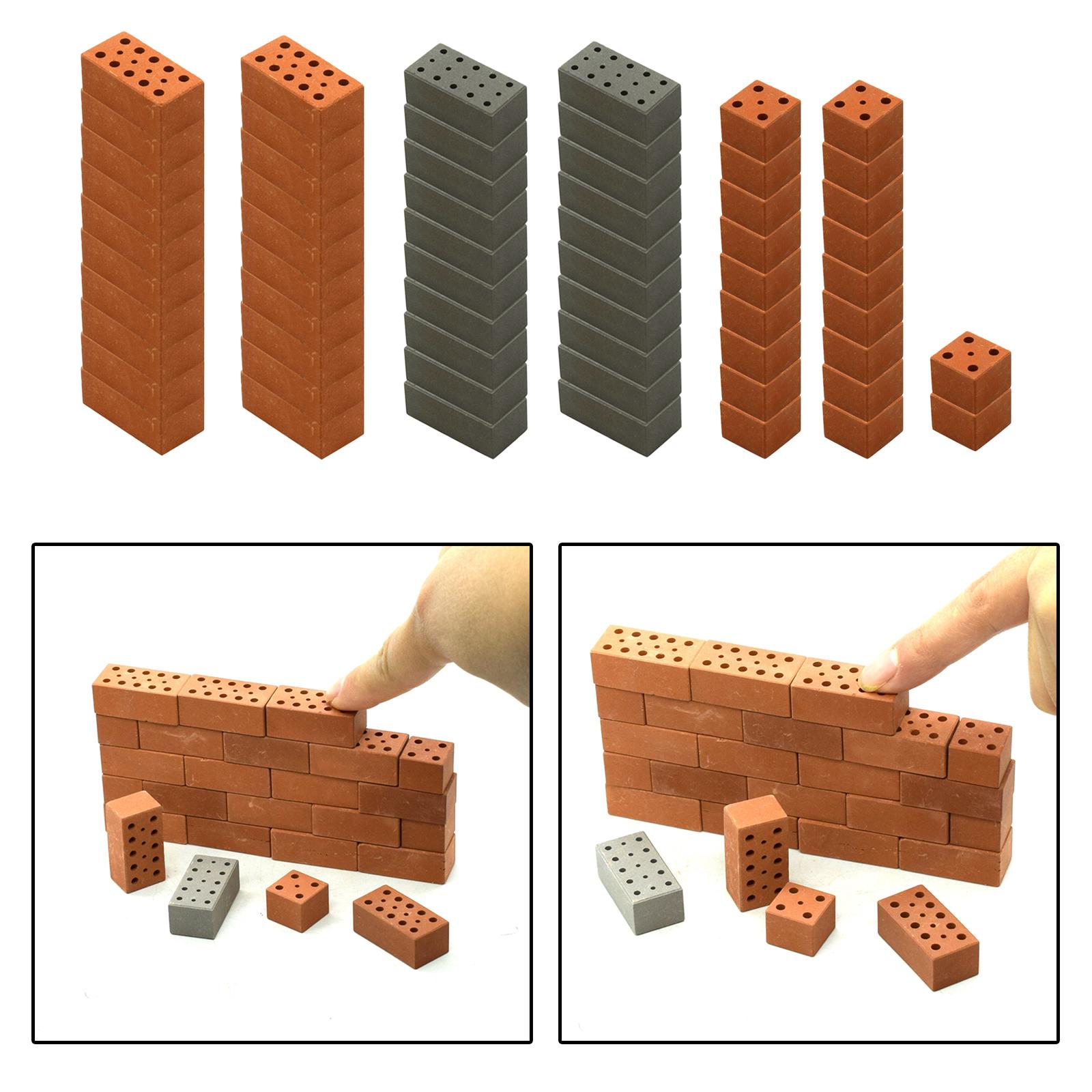 20 Pieces Cly Fired Miniture Bricks Wll Bricks Mini Bricks for Figurine Dolls House Firy Grden Lndscping Model Building