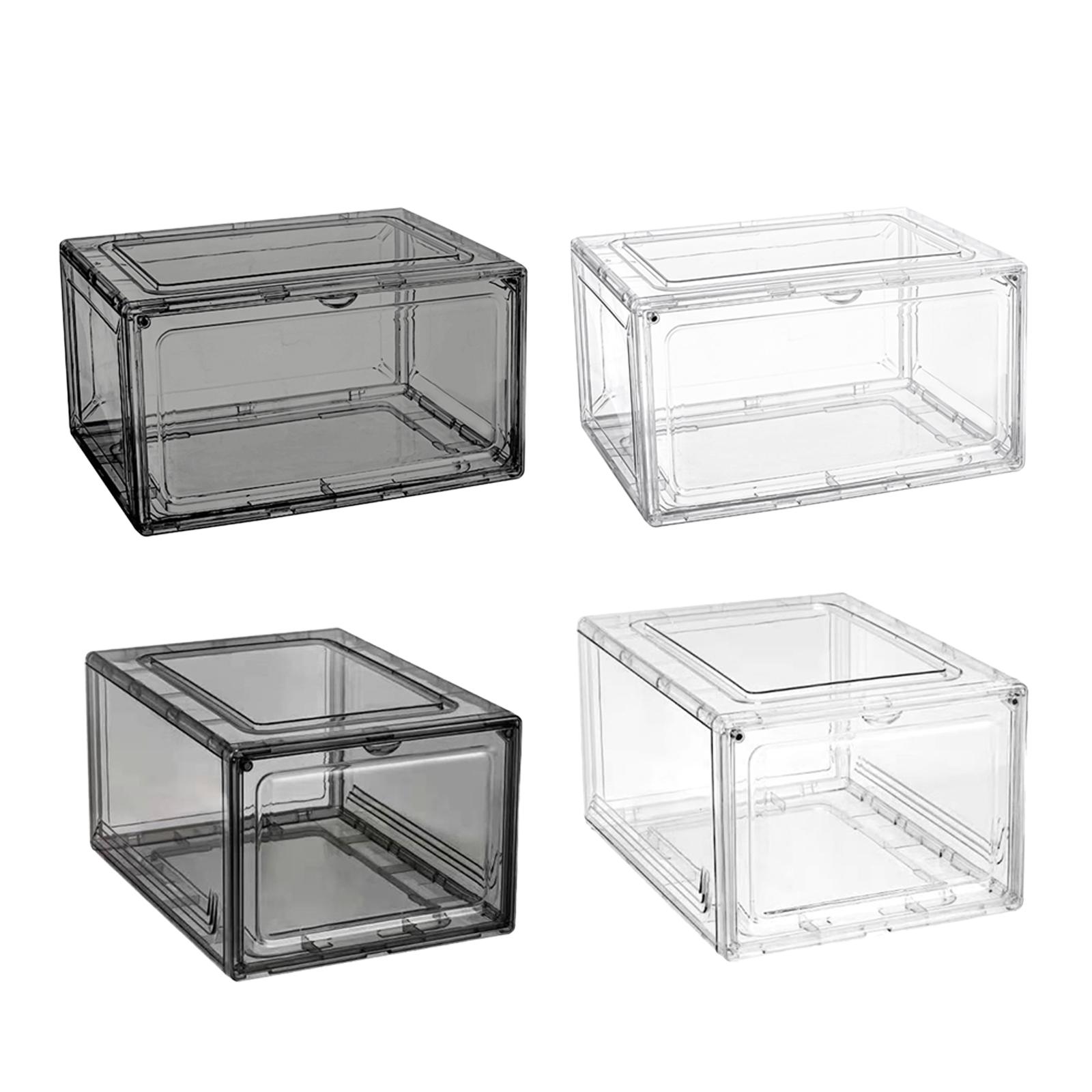 Transparent Display Shoe Box Foldable Space Saving Drawers Holders Shoe Sneaker Containers Bins Boot & Shoe Storage Boxes