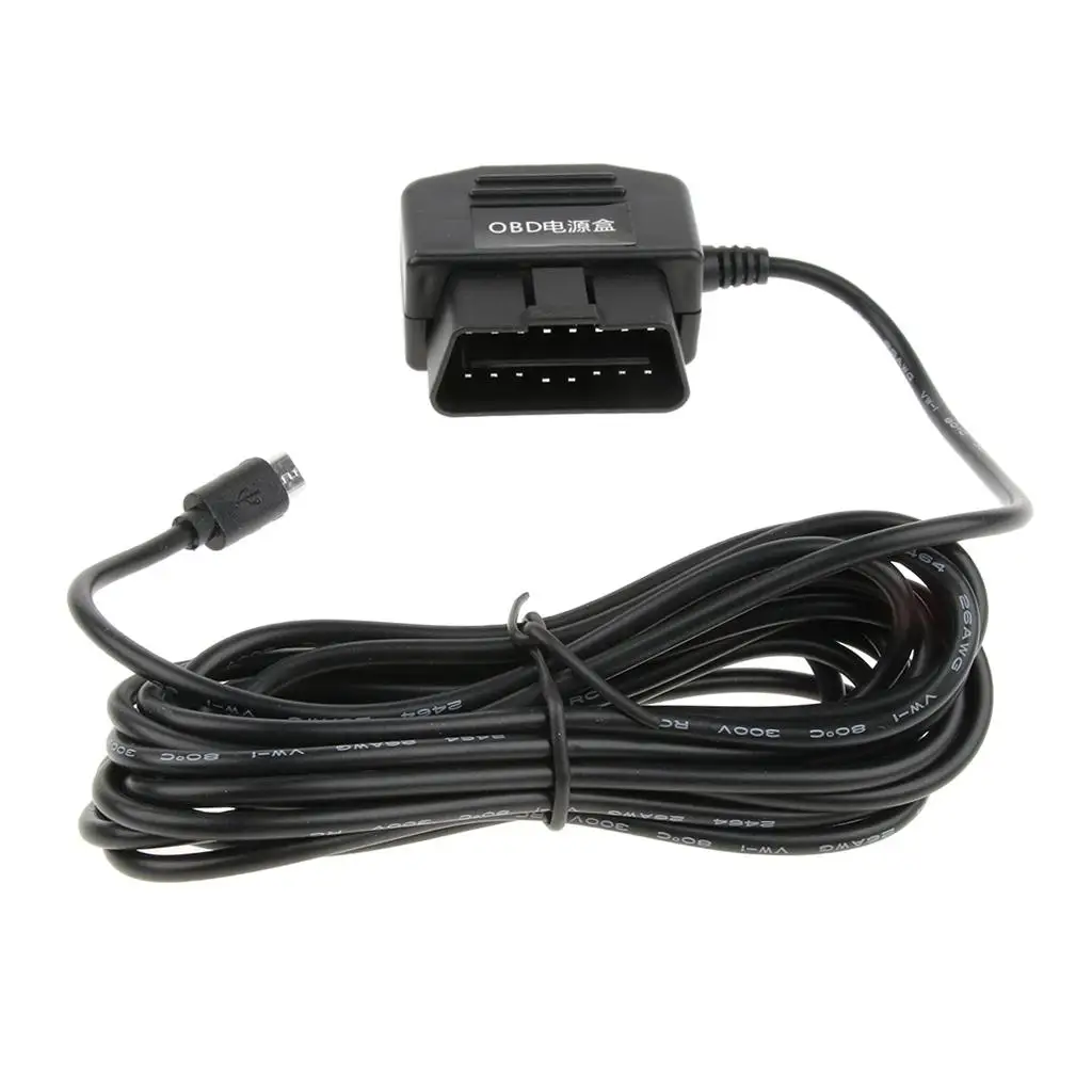 12V/36V to 5V Car   Cam Hardwire Power Inverter Cable Micro USB Right Head
