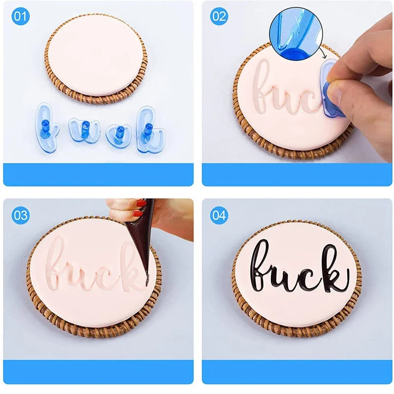 Description Picture 4 of itemDIY Upper&Lower Case Alphabet Letters Number Embosser Mold Cookie Cutter Fondant Tool Set Cookie Cutter Cake Decoration Tools