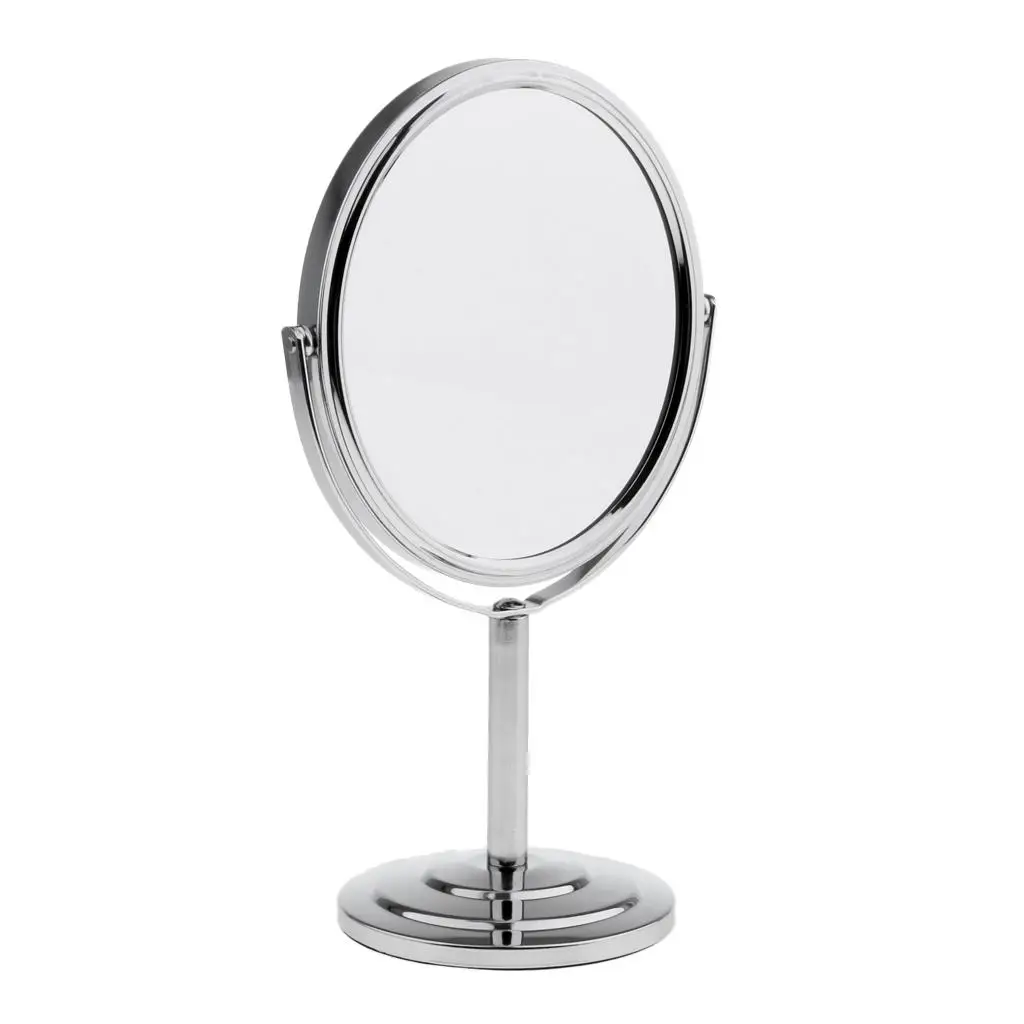 Magnifying And Normal Cosmetic Rotating Desktop Makeup Mirror