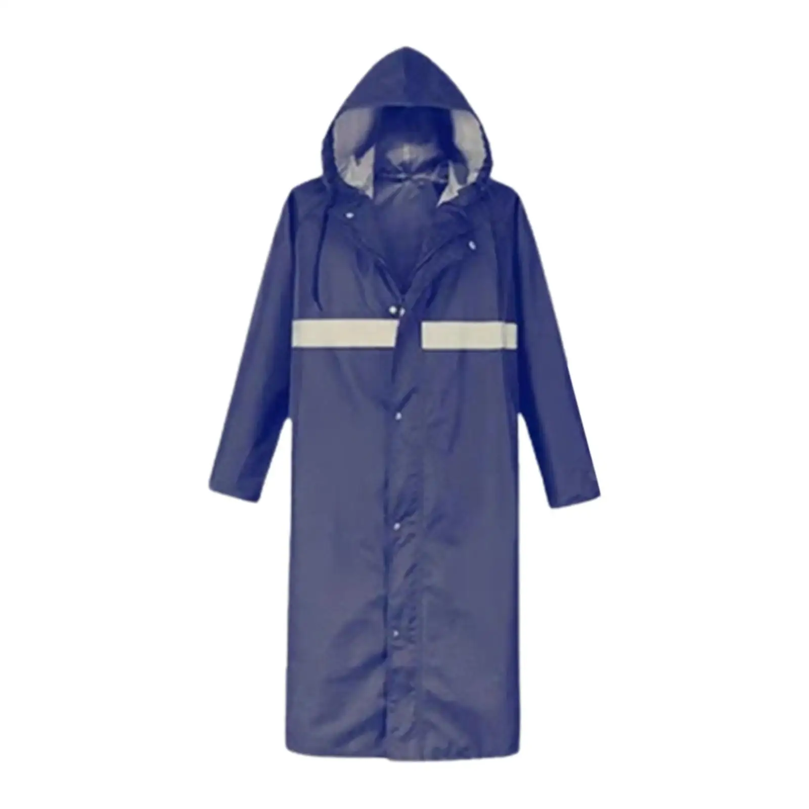 Long Hooded Raincoat Rain Poncho Long Sleeve Windbreaker Universal Rain Jacket Rain Coat with Hood for Outdoor Activities