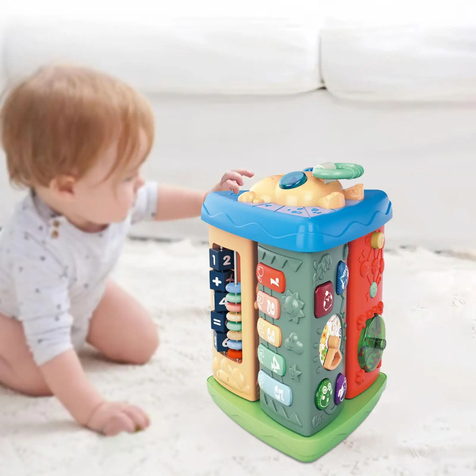 Musical Activity Toy Sensory Sound Toys Activity Cube Sound Busy Board for Kids 1 2 3 Preschool Birthday Gifts