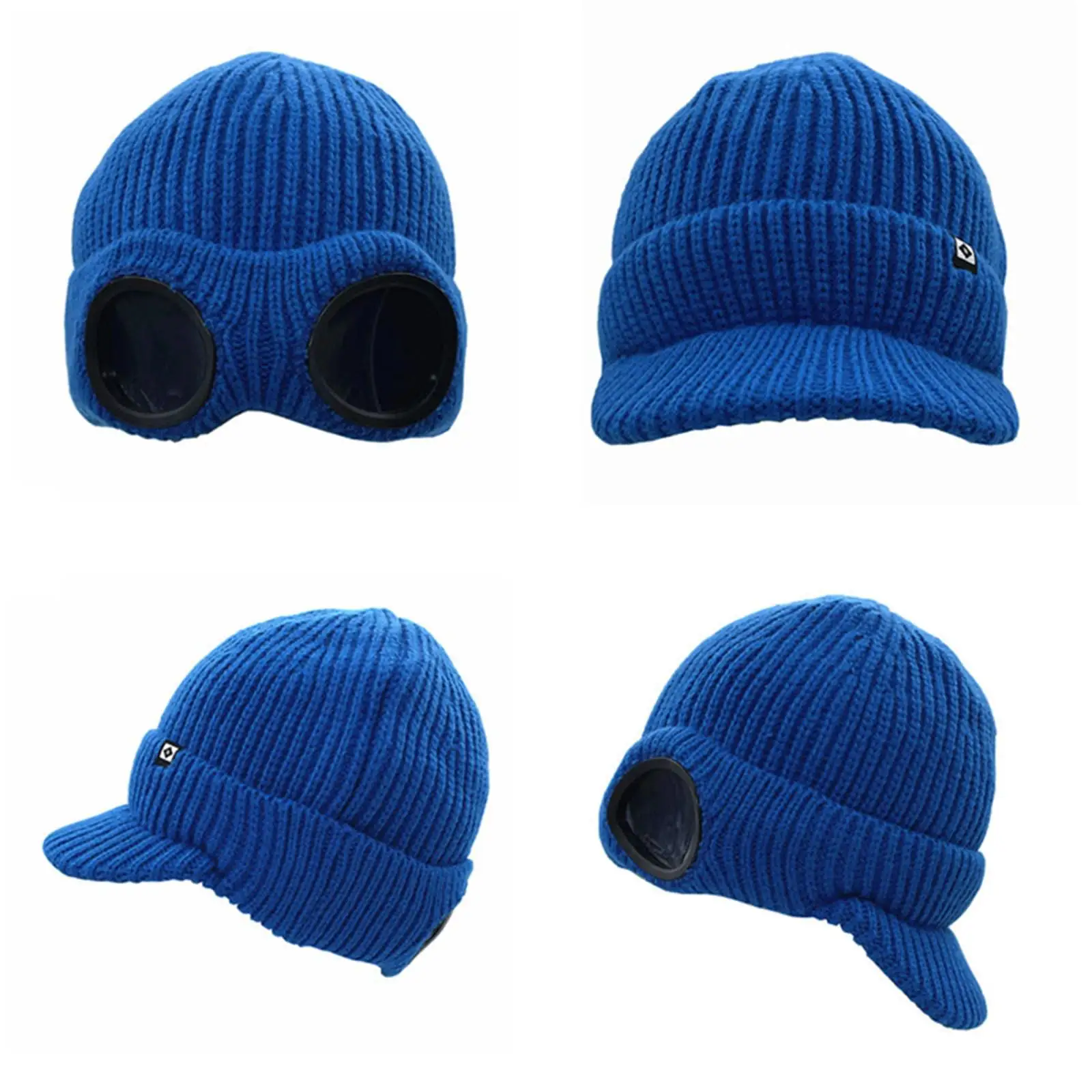 Men`s Knit Newsboy Hat Goggles Beanie Warm Cap Windproof Unisex Adults Stylish Hat Outdoor Sports Cap Newsboy Hat