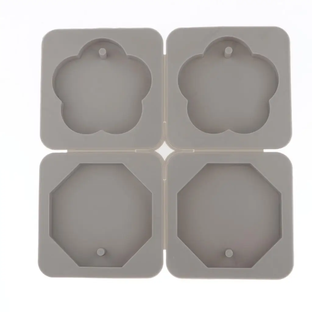 4-cavity Geometric Resin ,Creative Plaster , Great for Resin Pendant Making,Scented Tablet, DIY 