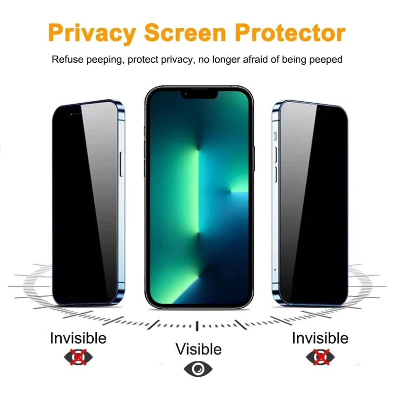 iphone 13 pro max tempered glass Anti-spy Glass for IPhone 13 12 Pro Max Mini XS MAX 8 7 Plus Full Cover Privacy Screen Protector for IPhone 11 PRO MAX X XR SE 3 iphone 13 pro max glass screen