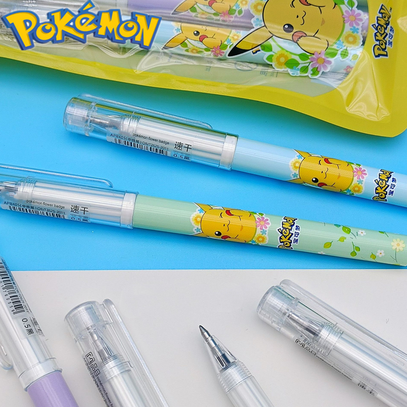 Pokemon 0 5mm Gel Pen Student Exam Writing Stationery Japanese Animation Around Pikachu Up To Duck Birthday Gift Christmas Aliexpress