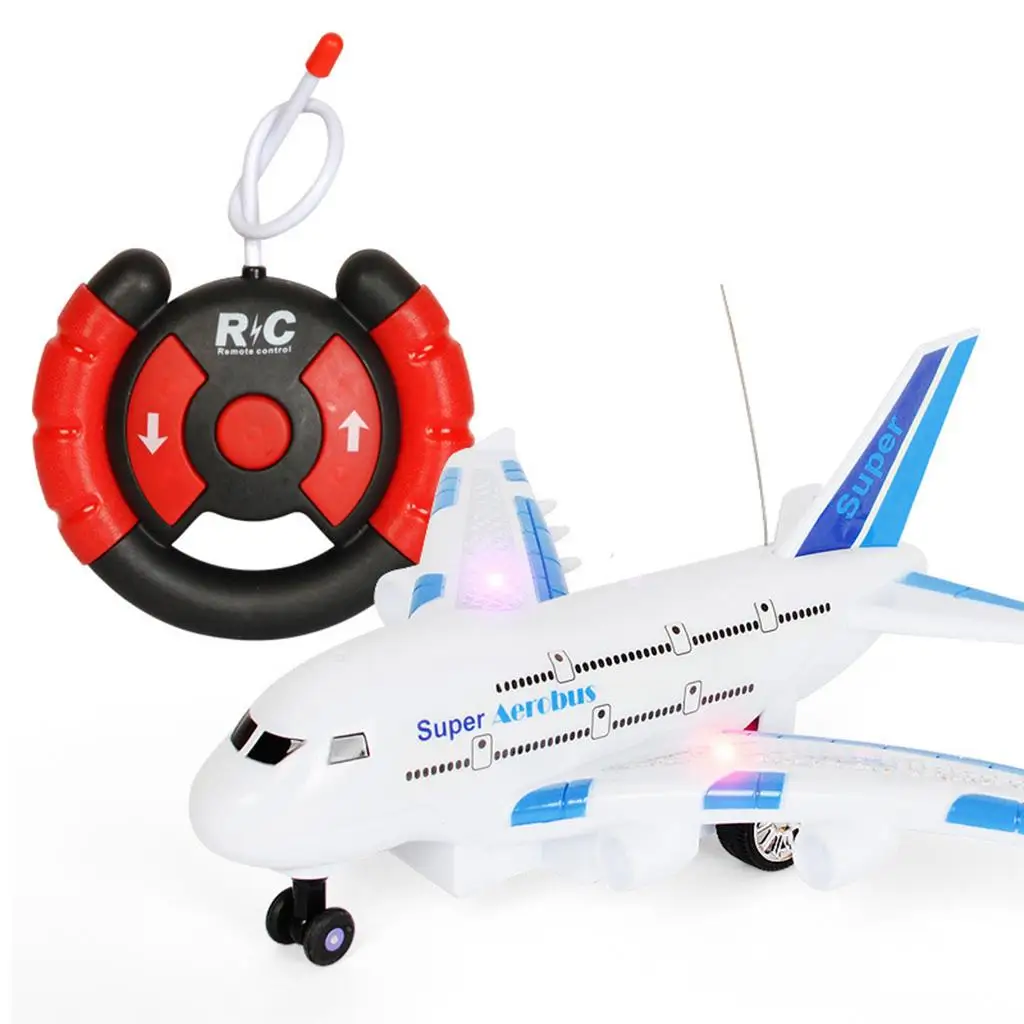 Plastic RC Remote Controlled  Vehicles Electric Plane Toy Gift Blue