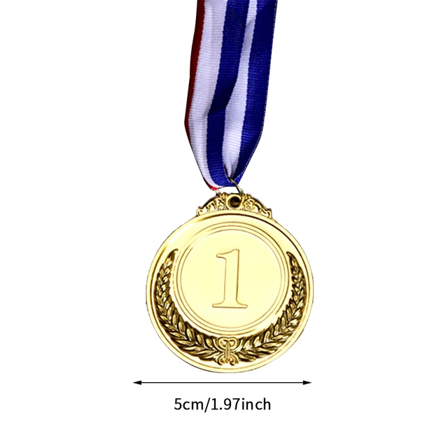 Medallas De Ganador Oro Plata Bronce Medallas Niños Cumpleaños 12 Piezas  Medallas Cinta Metal Premio Medallas Medalla Niños Fútbol Deporte Fiesta  Competición Medalla : : Deportes y aire libre