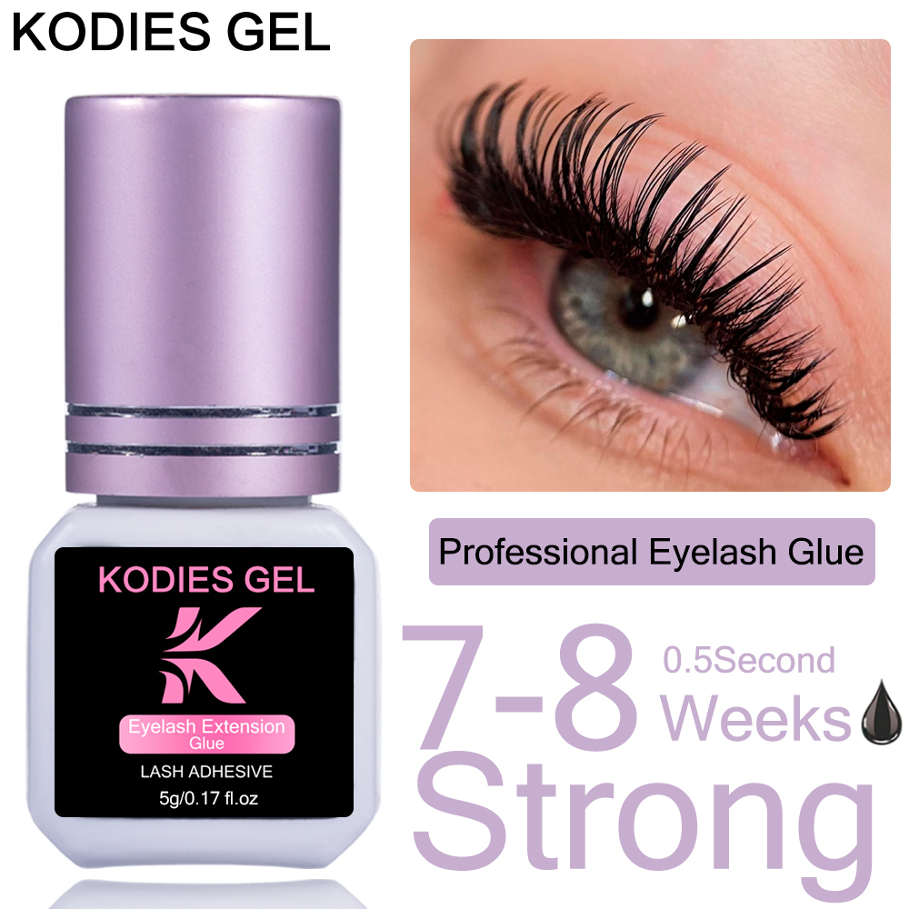 Best of KODIES GEL Extra Strong Eyelash Glue Extension Supplies 5g 0.5 Second Dry Lash Glue For False Eyelash Waterproof Adhesive Lift Reviews & Tips