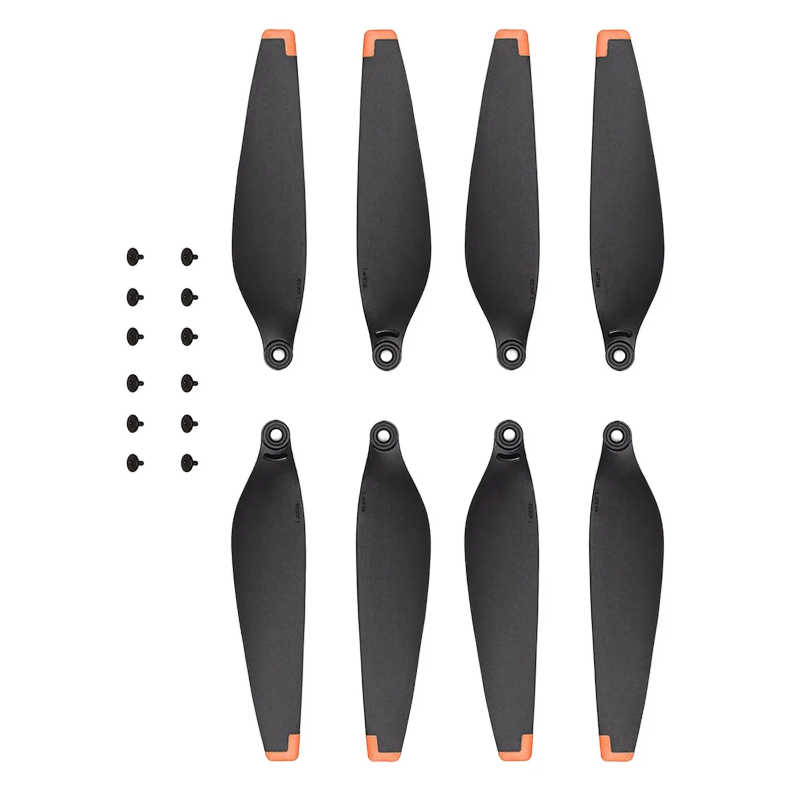 2 Pairs Smart Aircraft Propellers Airscrew Blades Orange Tip Compact Replacement Blades for DJI Mini 3 Pro Drones Accessories
