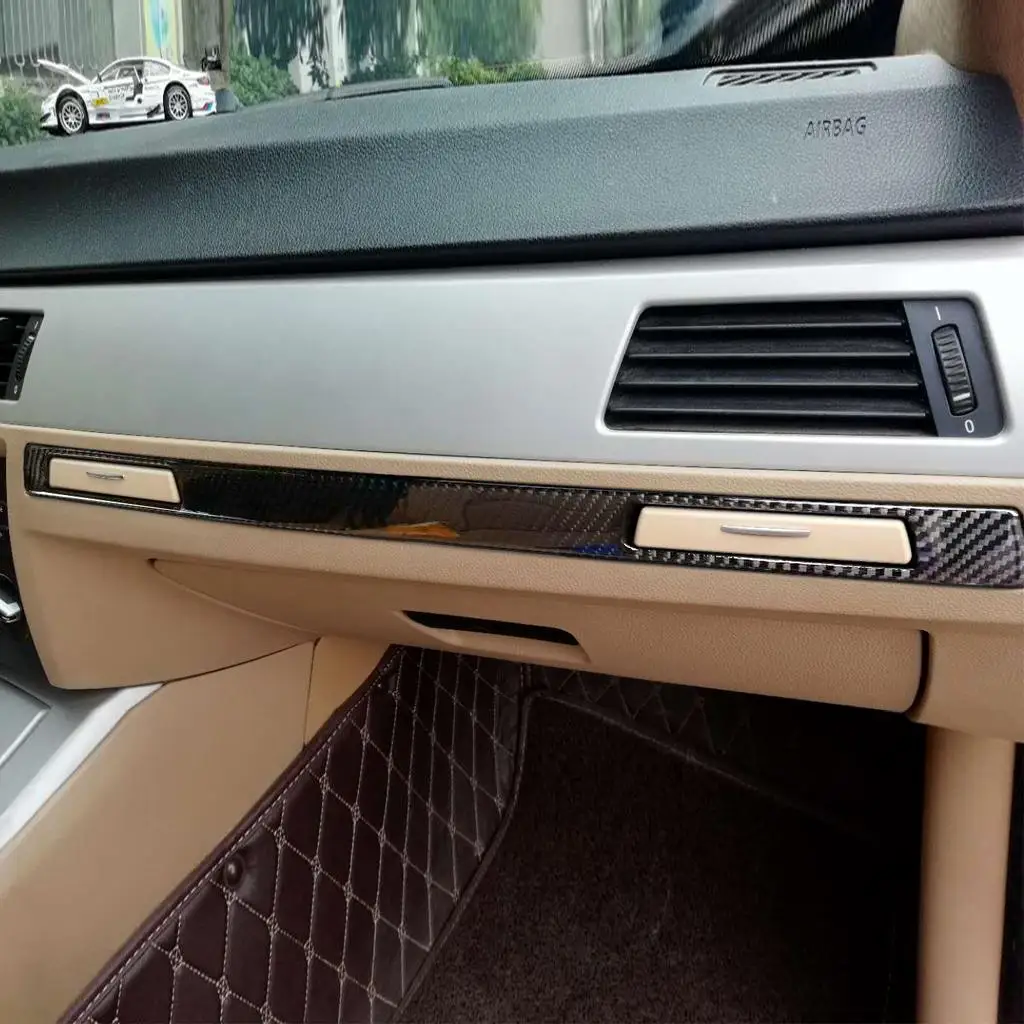 Interior Copilot Water Cup Holder Panel Sticker For BMW E90 E92 E93 3 series