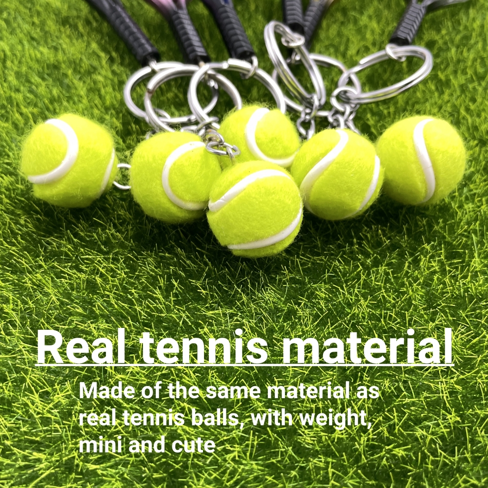 Description Picture 6 of itemTennis Racket Keychain - Cute Sport Mini Keychain car 6 color Pendant Keyring Sports Key Chain Who love sports Gifts 17248
