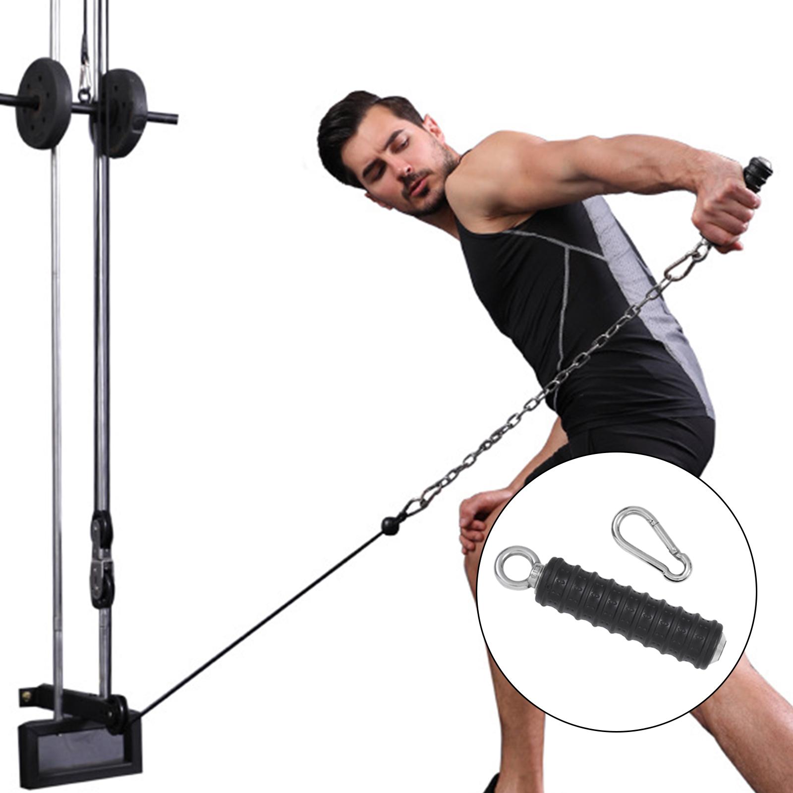 Handles Exercise Handle Grips Pull up Cable Machine Attachment Pull Down Resistance Tube Cable Crossover