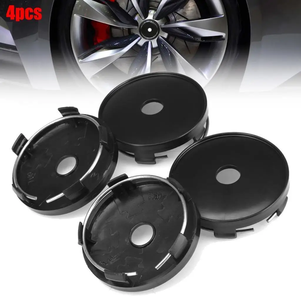 4 Pieces 60mmx56mm Wheel Center Caps Center Hub Covers for Universal car