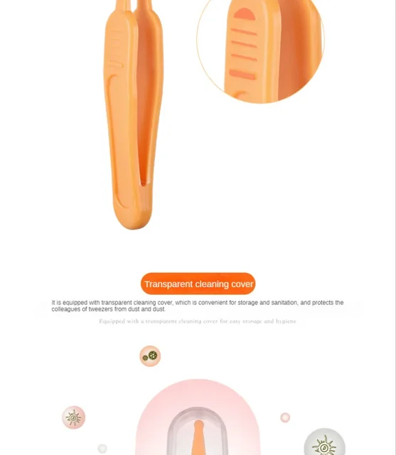 1pcs Baby Flashlight Dig Booger Clip Infants Clean Ear Nose Navel Visible Safety Tweezers Safe Forceps Cleaning Supplies