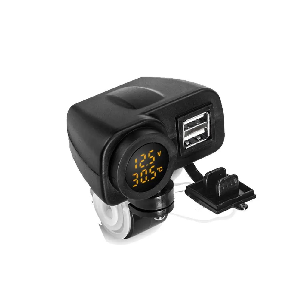 3.1A  Dual Port USB Charger Socket for Motorcycles, ATV, Cross bike, Scooters