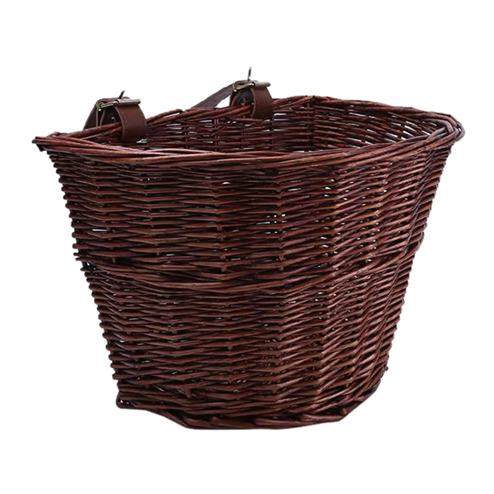 bike basket cycling front handlebar vintage wicker woven storage