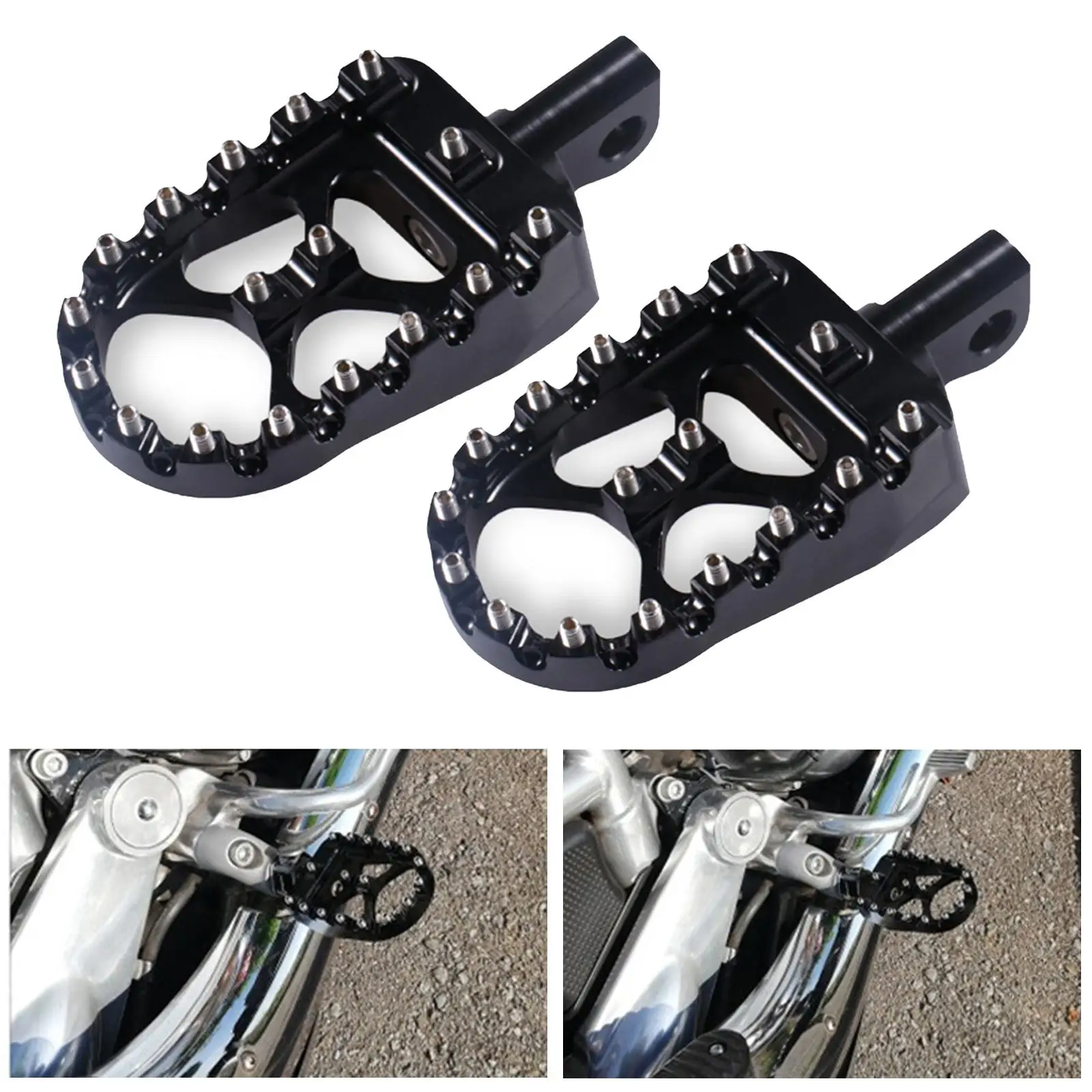 Motorcycle Refit Front Driver Footrests Footpegs Foot Pegs for  XL883XL883CXL883R00C, 00R, 007-2010