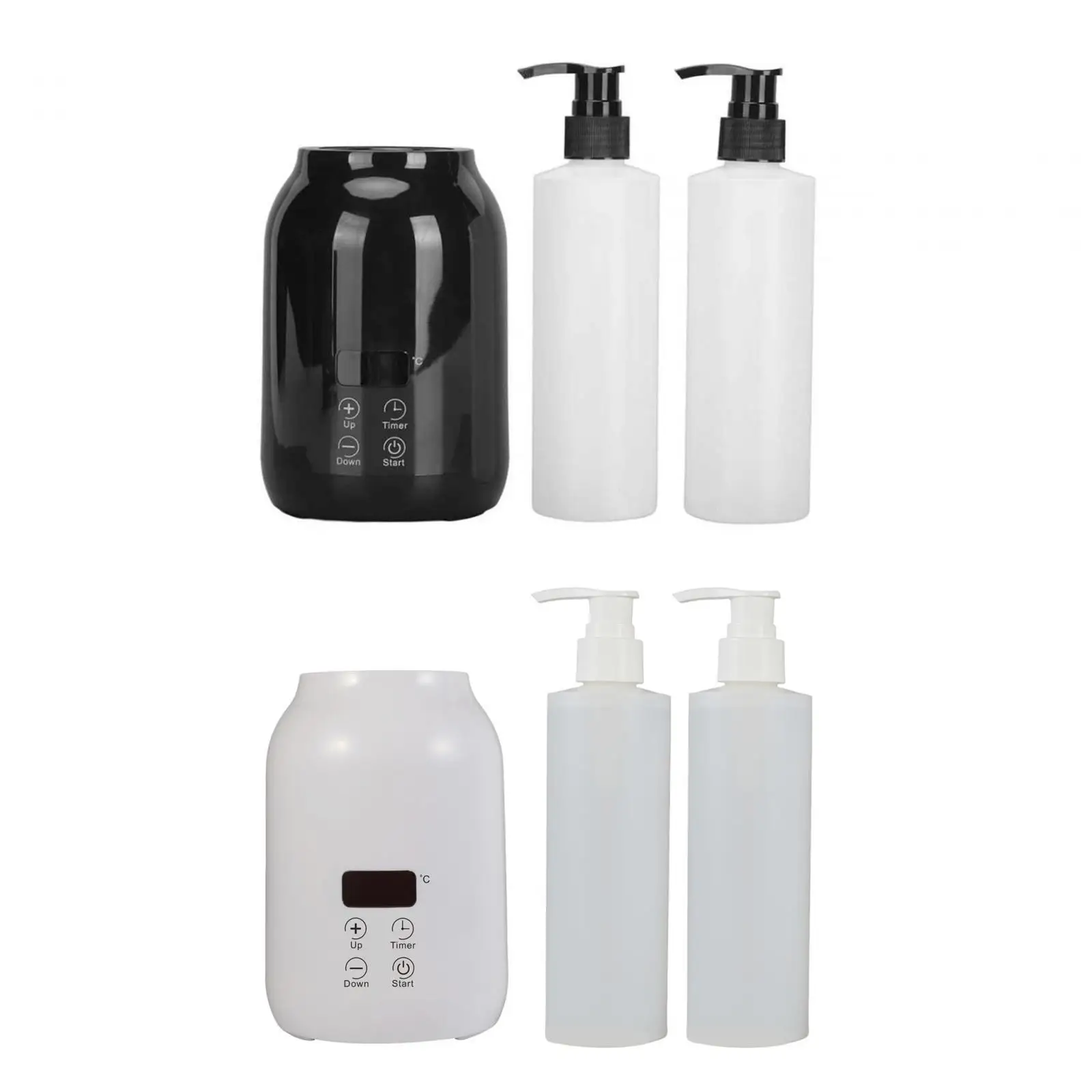 Single Bottle Oil Heater Massage Oil Lotion Cream Heater Salon SPA Smart Touch Key Massage Tools Professional with 2Pcs Bottles