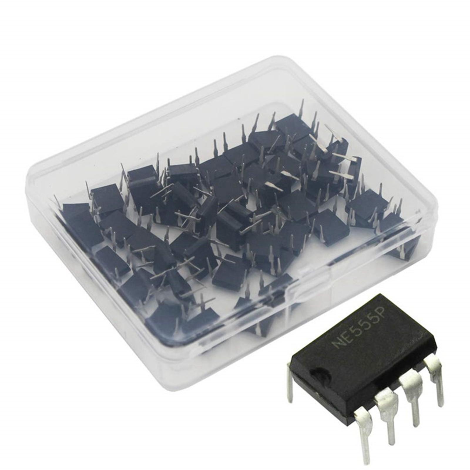 30 Pieces 555 Timer Chip 8Pin Dip Single Precision IC Ne555 Pulse Generator Easy to Install