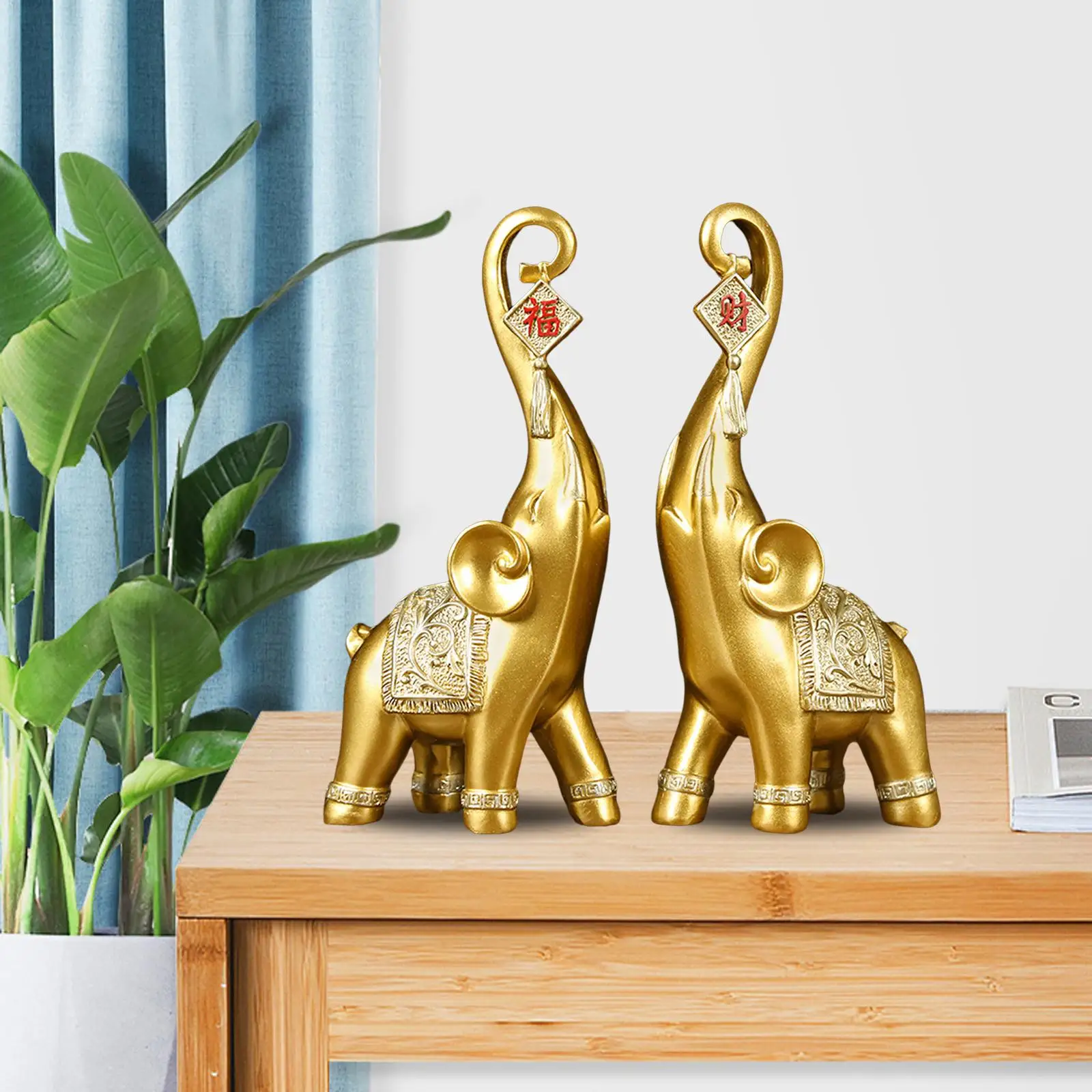 Elephant Statues Decorative Accent for Home Decoration Crafts Housewarming Gifts