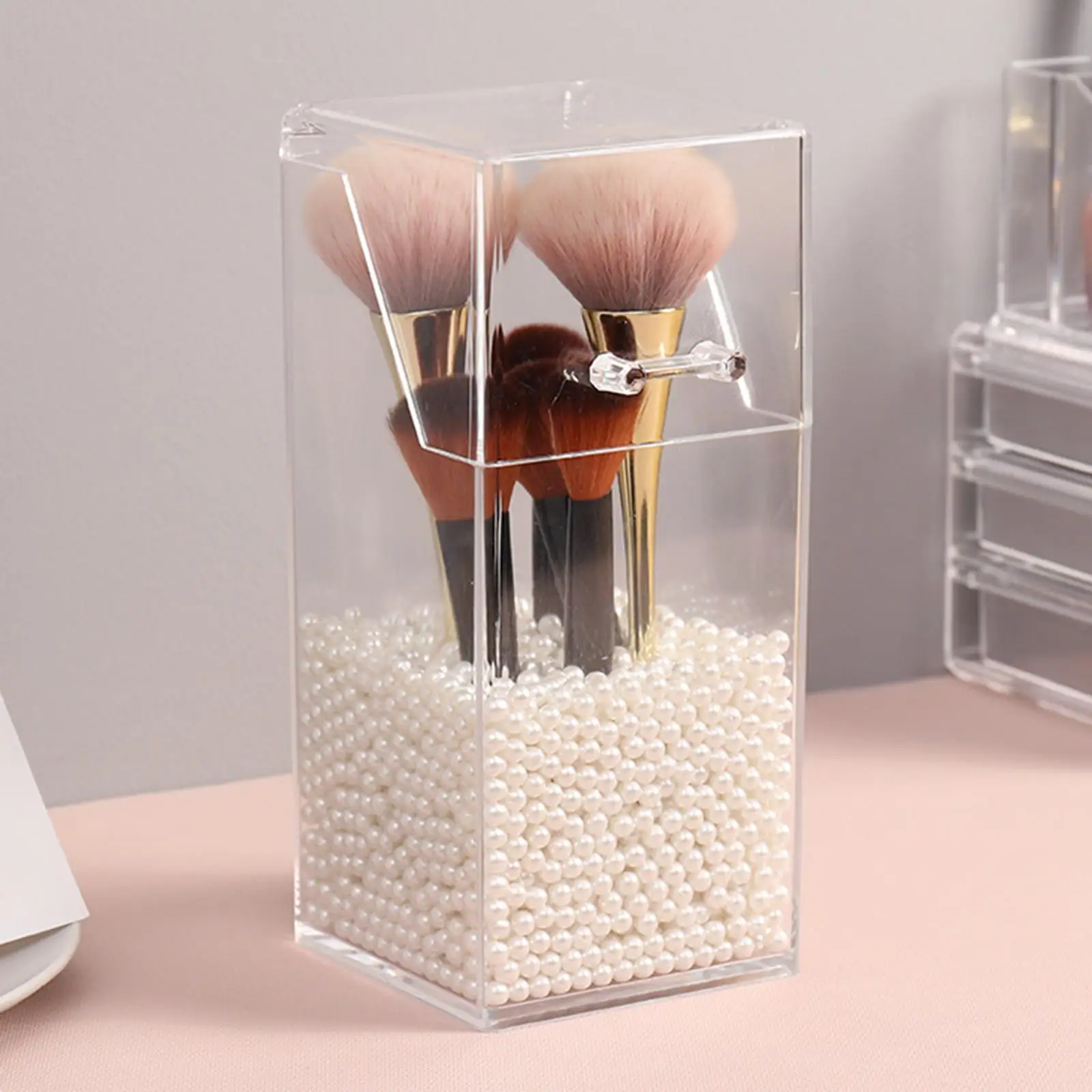 Makeup Brush Holder Dustproof Storage Box Premium Quality Acrylic Makeup Organizer Cosmetics Organiser Make Up Storage Box