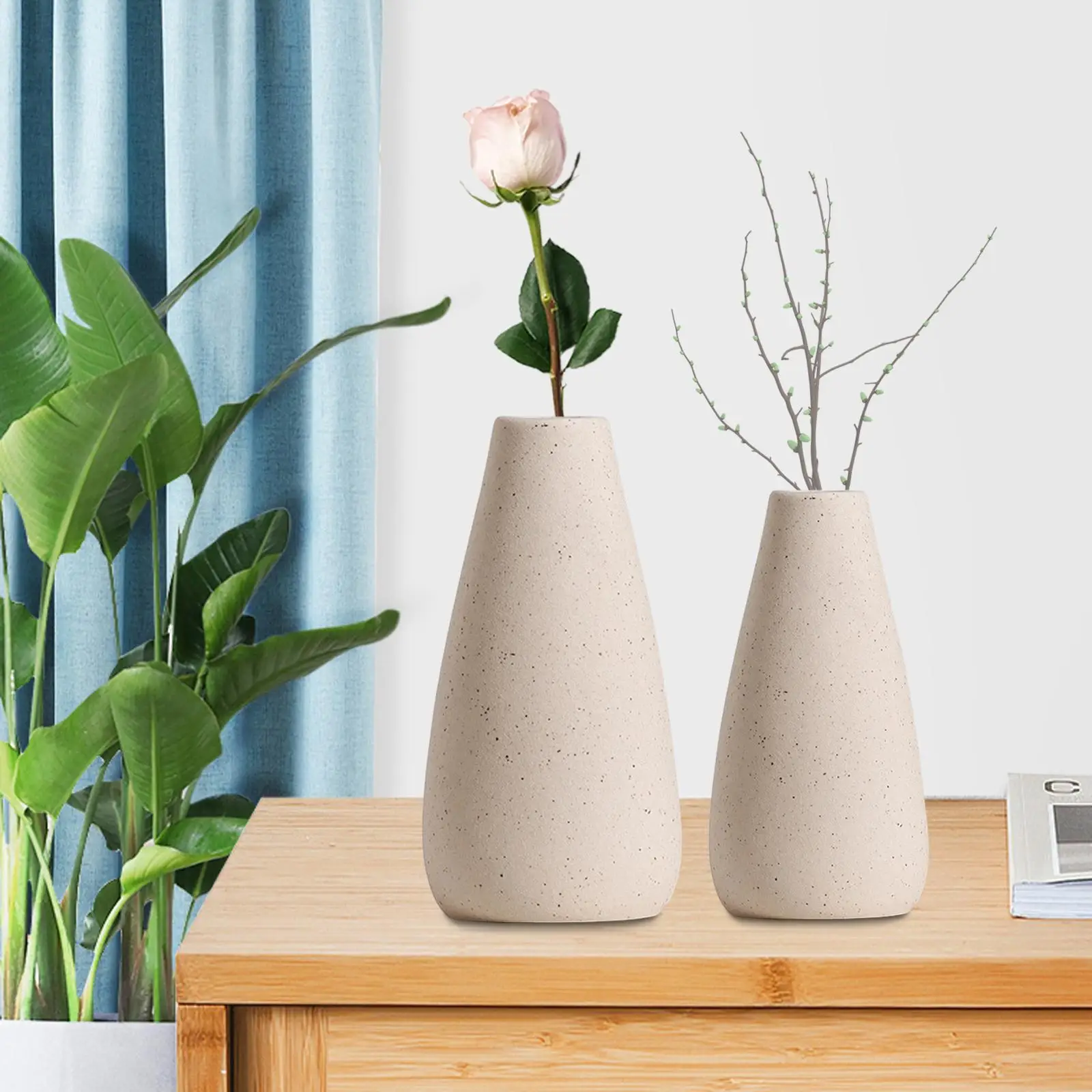 Ceramic Flower Vase Flower Arrangements Flower Pot Table Centerpiece Collection Desktop Vase for Entryway Bookshelf Kitchen Home