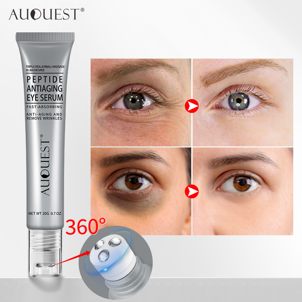 Best of AUQUEST Peptide Anti Wrinkle Eye Cream Anti Dark Circle Eye Bags Puffiness Lifting Firming Skin Care Eye Massage Reviews & Tips