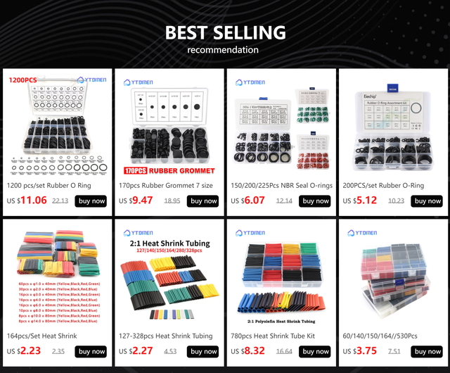 Kit 1200 Guarnizioni O-Ring In Gomma - Per Riparazioni Idrauliche | 24 Misure - Foto 8